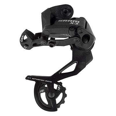 SRAM, X3, Rear derailleur, 7/8/9sp, Long cage, Black
