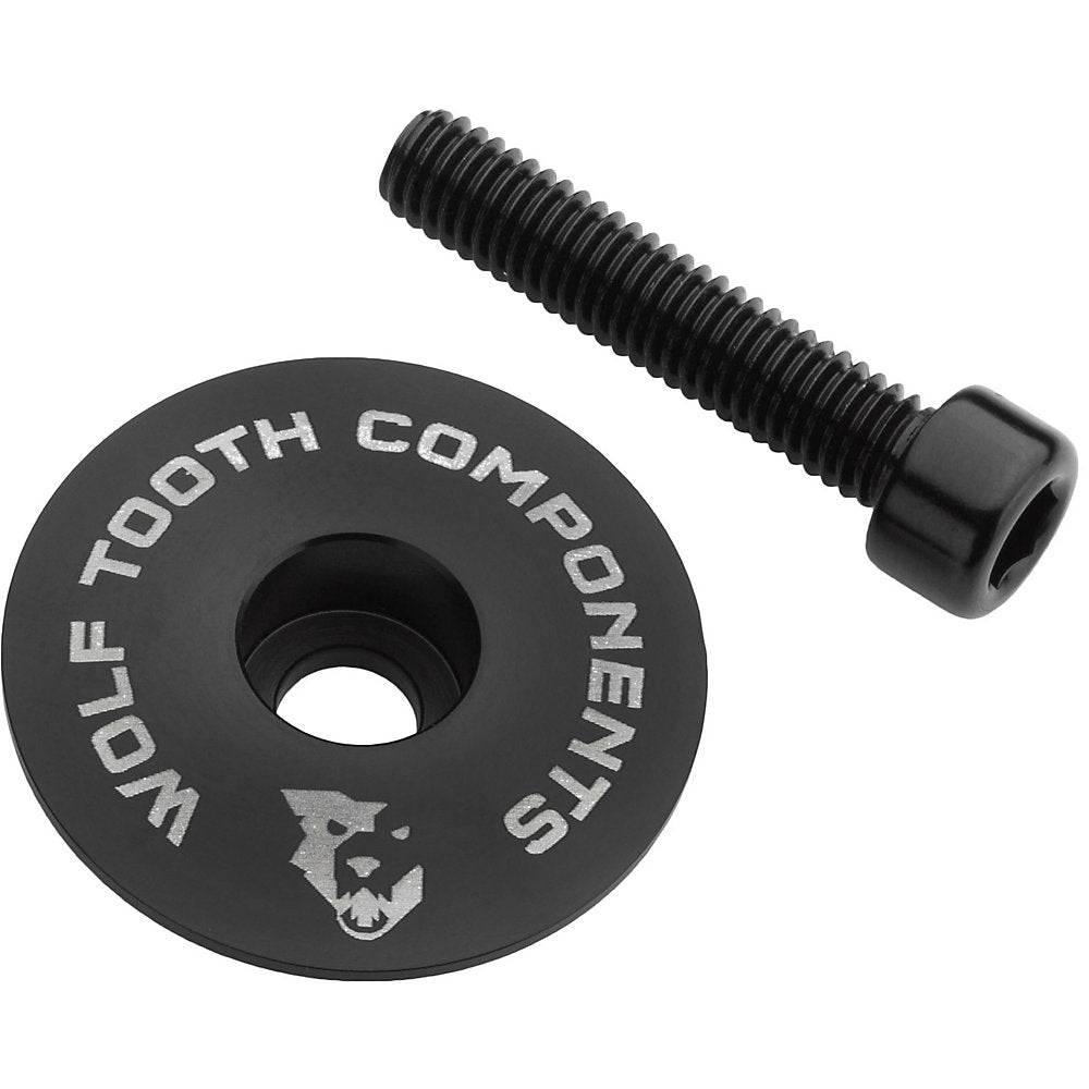 Wolf Tooth Components, Ultralight Stem Cap and Bolt, 1-1/8'', Purple