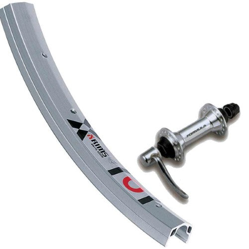 (Discontinued) Wheel Shop, Alex X101 Silver/ Formula FM-31, Wheel, Rear, 700C / 622, Holes: 36, Bolt-on, 135mm, Rim, Freewheel