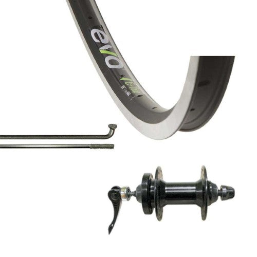 Wheel Shop, Evo Tour 19 Black/ Formula DC-20, Wheel, Front, 27.5'' / 584, Holes: 36, QR, 100mm, Rim and Disc IS 6-bolt