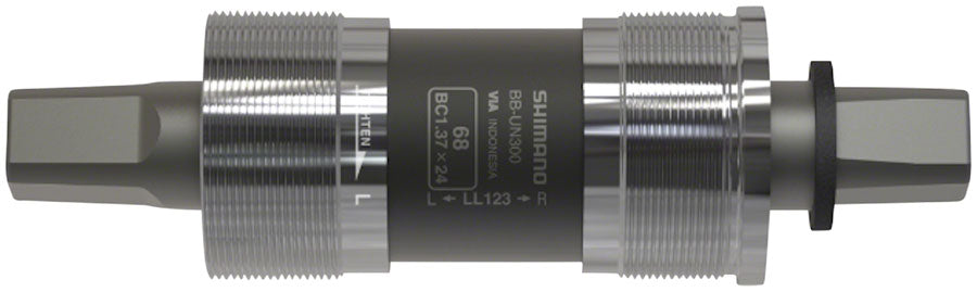 STANDARD BOTTOM BRACKET, BB-UN300, SPINDLE: SQUARE TYPE, SHELL: BSA 68MM, SPINDLE: 127.5MM (D-EL), W/FIXING BOLT