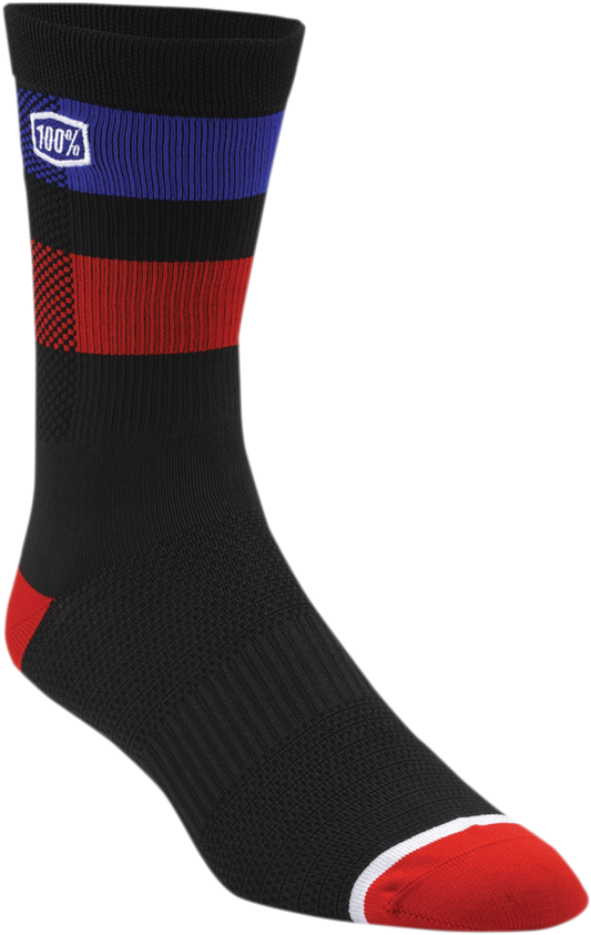 100% Flow Performance Socks Blk SM/MD
