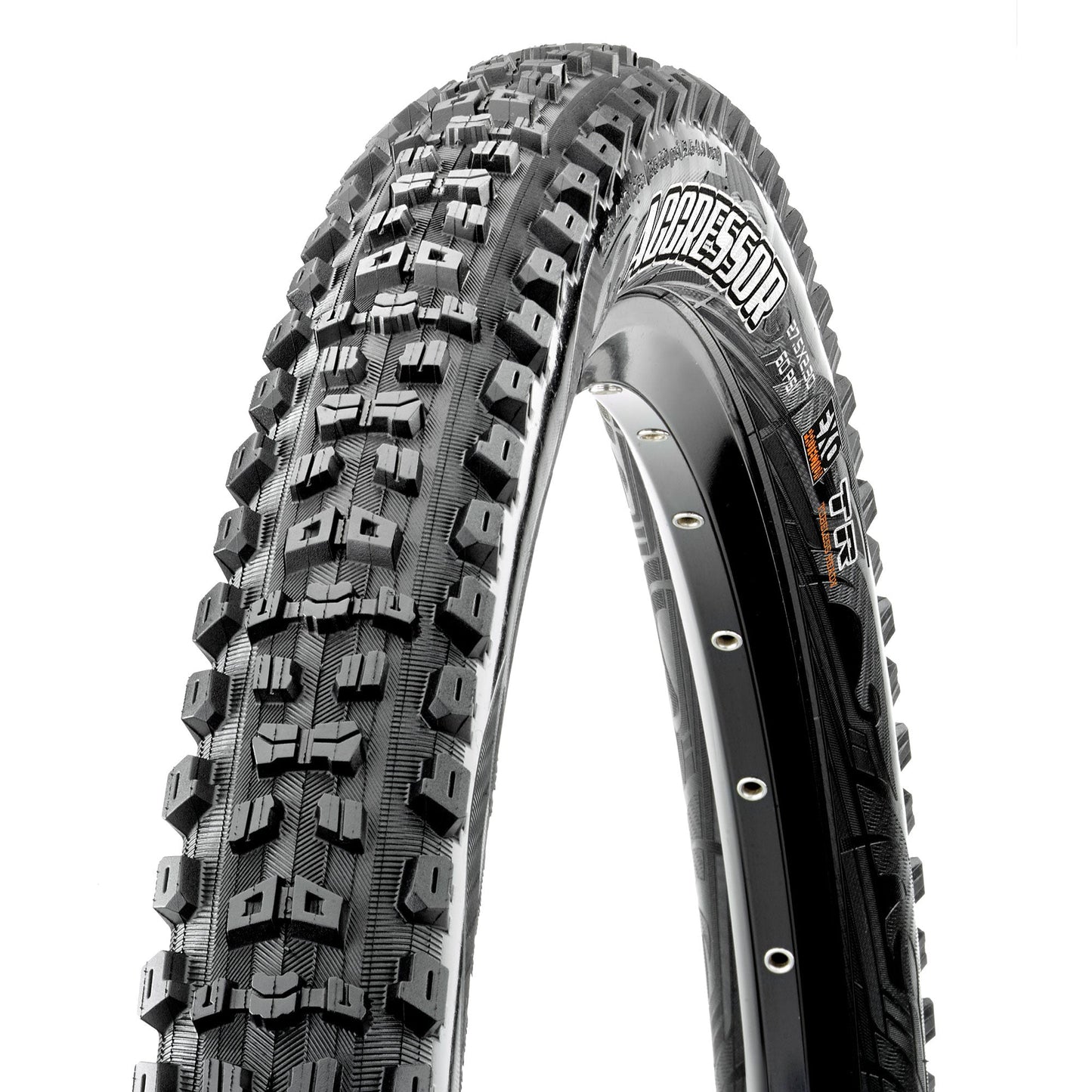 Maxxis, Aggressor, Tire, 27.5''x2.50, Folding, Tubeless Ready, Dual Compound, EXO, Wide Trail, 60TPI, Black