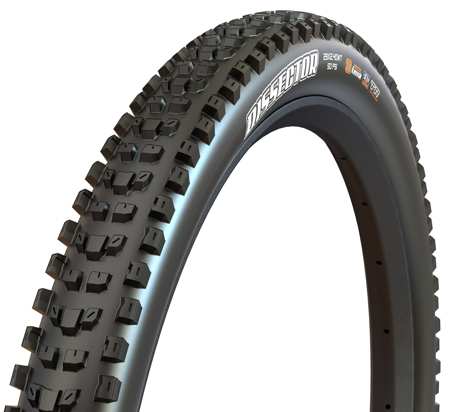 Maxxis, Dissector, Tire, 29''x2.40, Folding, Tubeless Ready, Dual, EXO, 60TPI, Black