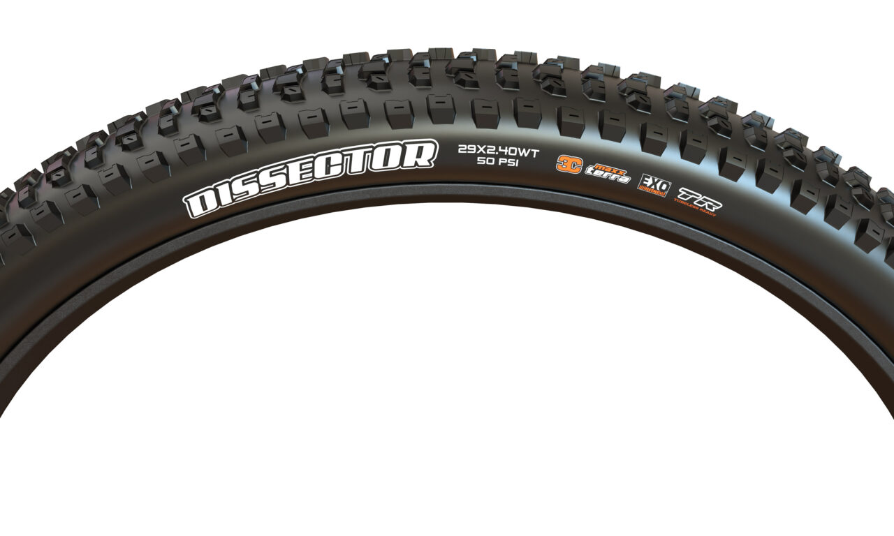 Maxxis, Dissector, Tire, 29''x2.40, Folding, Tubeless Ready, Dual, EXO, 60TPI, Black