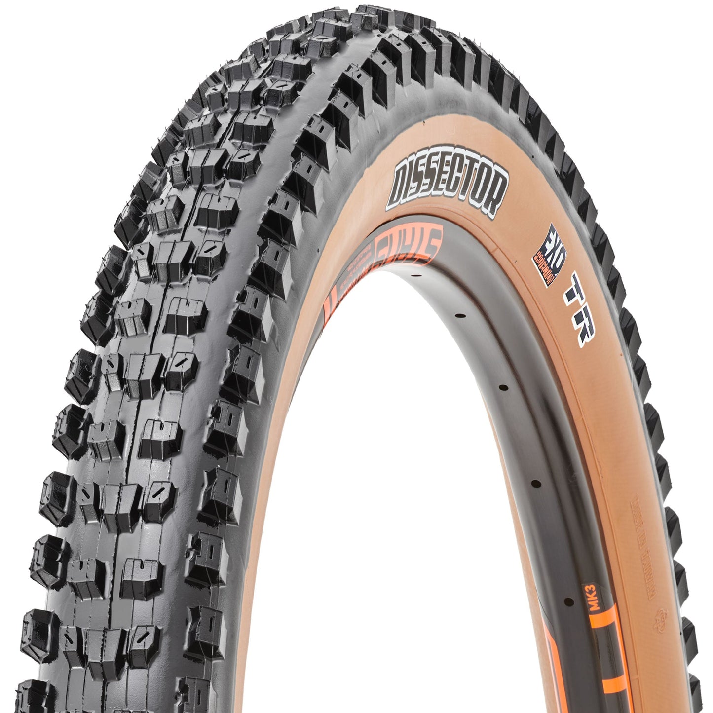 Maxxis, Dissector, Tire, 27.5''x2.40, Folding, Tubeless Ready, Dual, EXO, 60TPI, Black