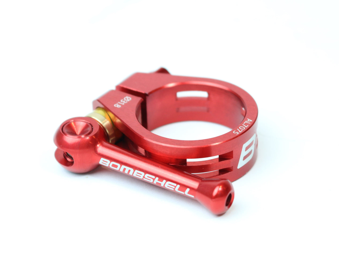 Bombshell Ti Seat Post Clamp Red 25.4