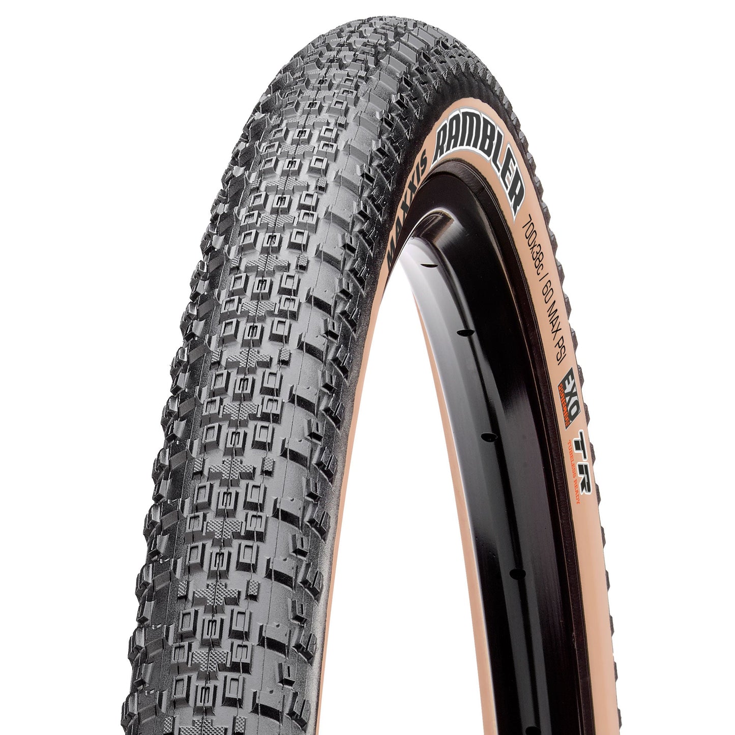 Maxxis, Rambler, Tire, 650x47C, Folding, Tubeless Ready, Dual, EXO, 120TPI, Black