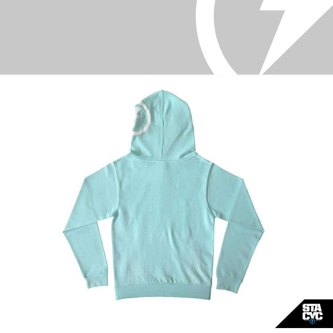 HOODIE, PULLOVER STACKED LOGO - KIDS | L | MINT