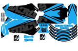 12 EDRIVE BIKE GRAPHICS KIT - ELECTRIFY CYAN