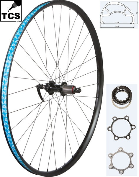 29"/700C MTB/URBAN DISC REAR WHEEL - QR CASSETTE