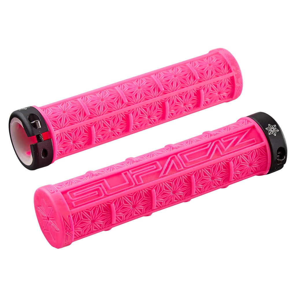 Supacaz, Grizips, Grips, 135mm, Neon Pink