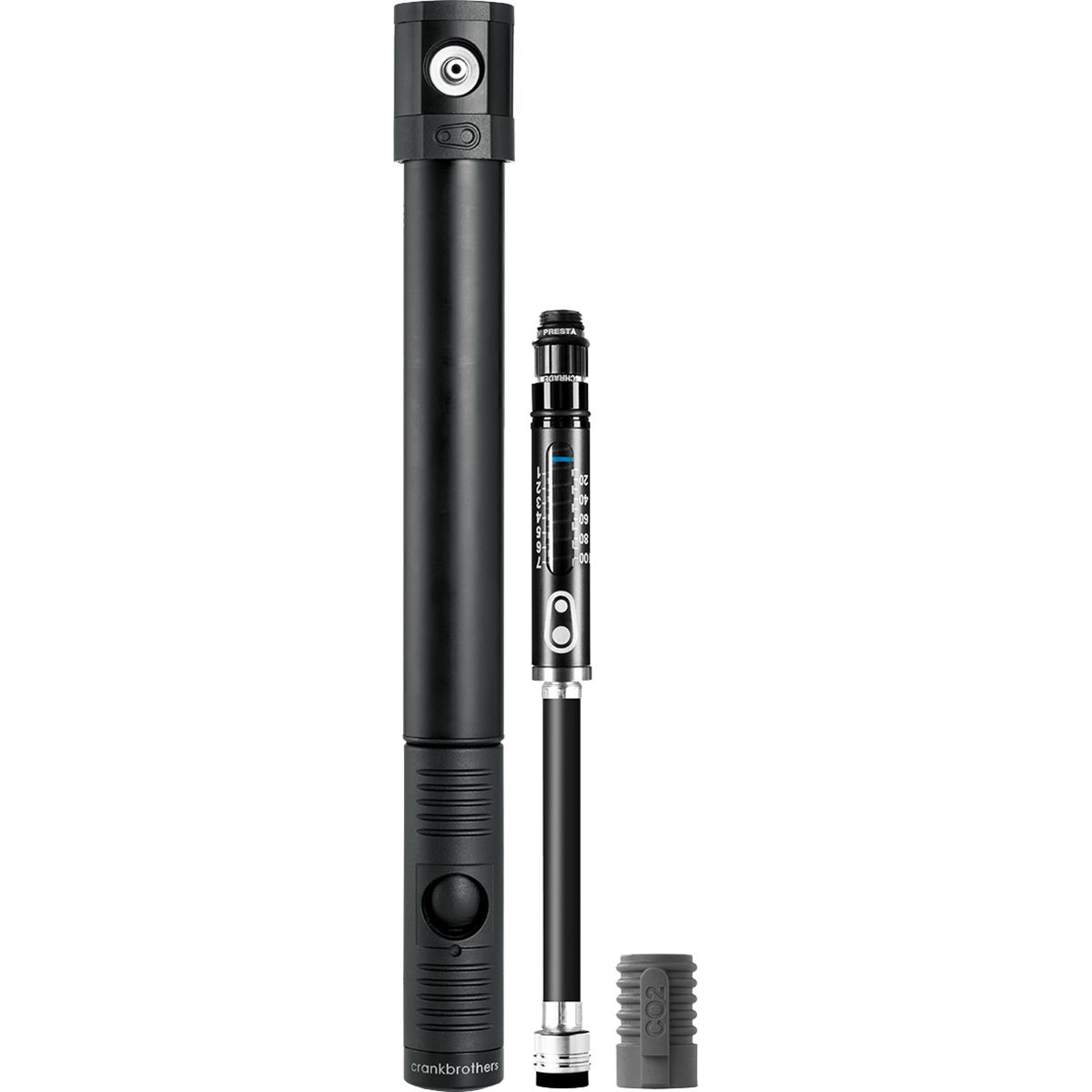 Hand Pumps Klic HP Gauge W/ Co2 Black Midnight Edition