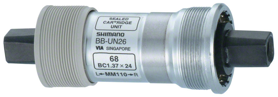 Shiman, EBBUN26B10X, BB-UN26, Square, BB Shell: 68mm, Axle: 110mm, Steel, Silver