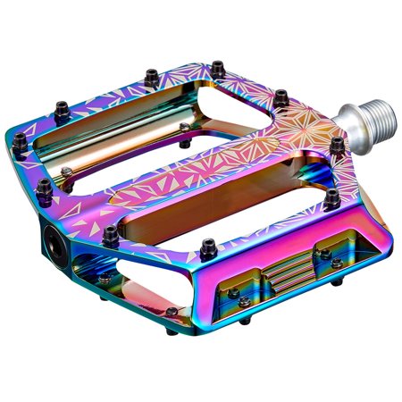 Supacaz, Krypto, Platform Pedals, Body: Aluminum, Spindle: Cr-Mo, 9/16'', Multicolor, Pair