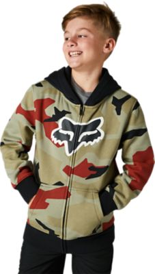 Bnkr Zip Fleece Youth  Blk Cam YXL