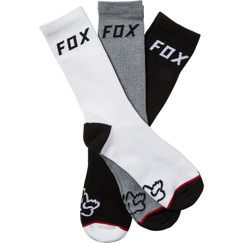 Fox Crew Sock 3 Pack Assorted S/M