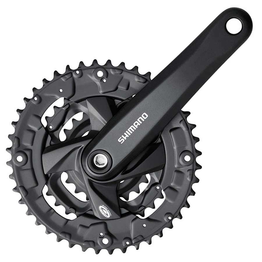 Shimano, FC-M371, Crankset, 9 sp., 175mm, 26/36/48T, Square, 50mm, Black