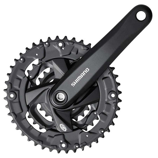 Shimano, FC-M371, Crankset, 9 sp., 175mm, 26/36/48T, Square, 50mm, Black