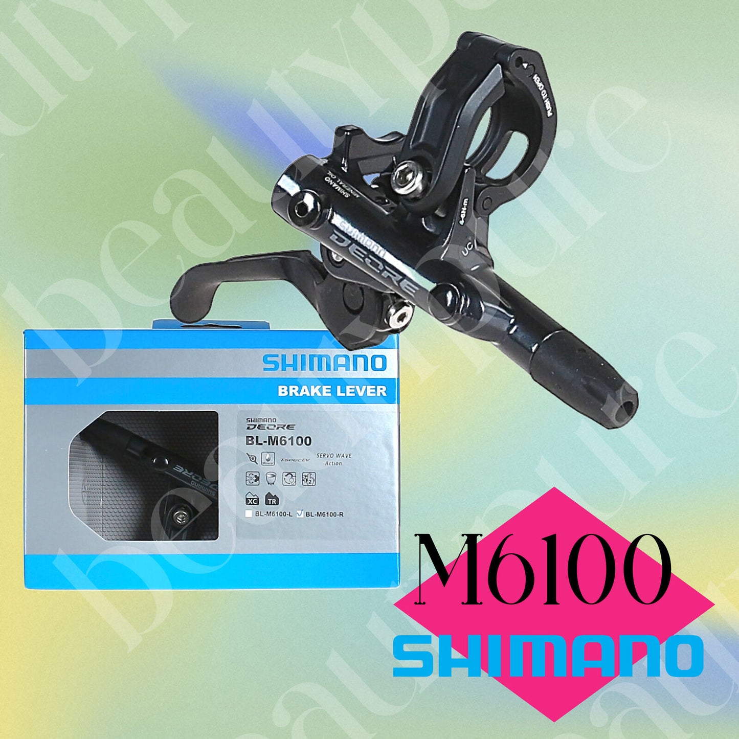 Shimano, BL-M6100, Brake Lever, Right, Black, EBLM6100R