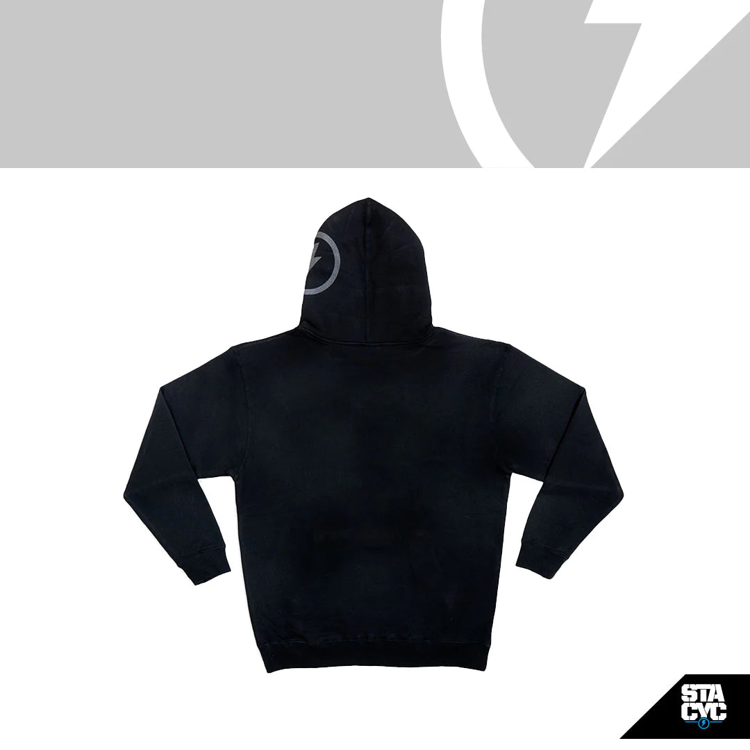 HOODIE PULLOVER STACKED LOGO - ADULT | XL | BLACK