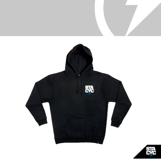 HOODIE PULLOVER STACKED LOGO - KIDS | S | BLACK