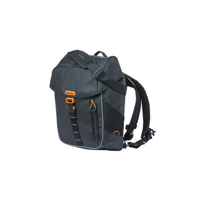 Basil, Miles, Backpack, 17L, Black/Orange