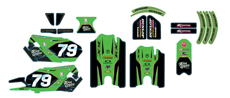 BRUSHLESS BIKE GRAPHICS KIT - GREEN 2.0