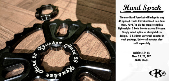 Krusher Hard Sprocket-Spline- Blk 25T